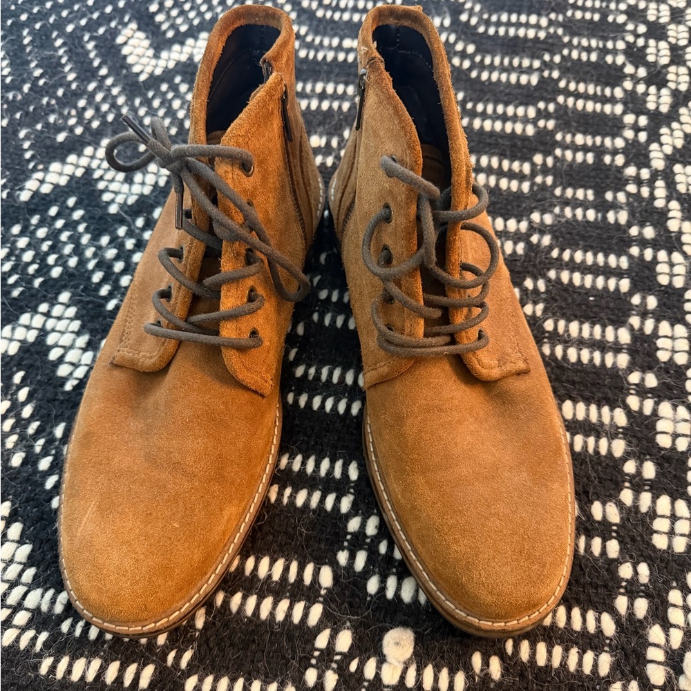 Crevo Men's Tan Suede Ankle Boots - Picture 6 of 7